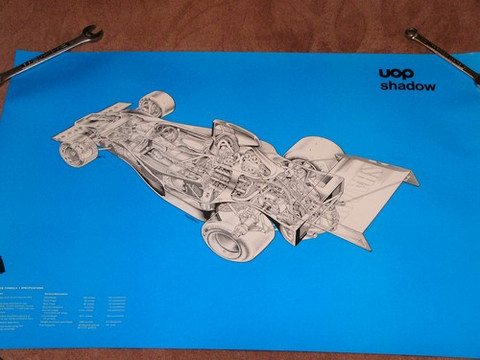Formula one UOP Shadow Gran prix poster Cosworth Ford