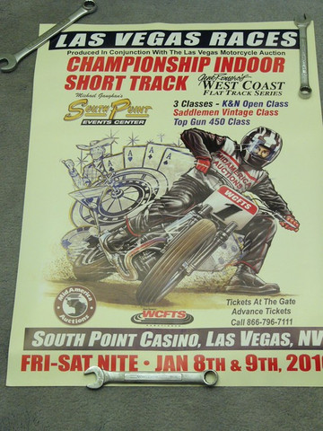 Gene Romero Flat track motorcycle race poster 2010 Las Vegas South Point