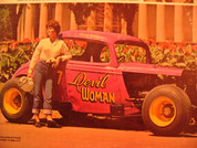 Hot rod antique vintage old school race car album cover art Marty Robbins Devil Woman