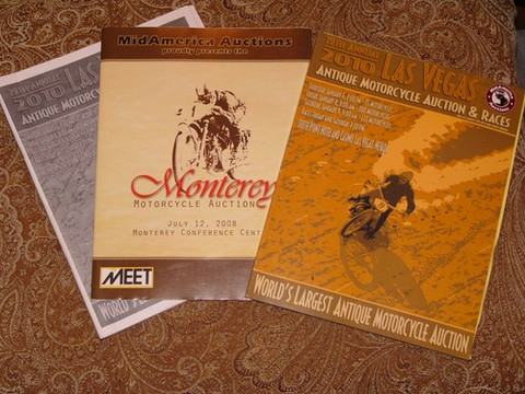 Las Vegas 2010 Auction catalog with results Monterey 2008 motorcycle auction catalog.