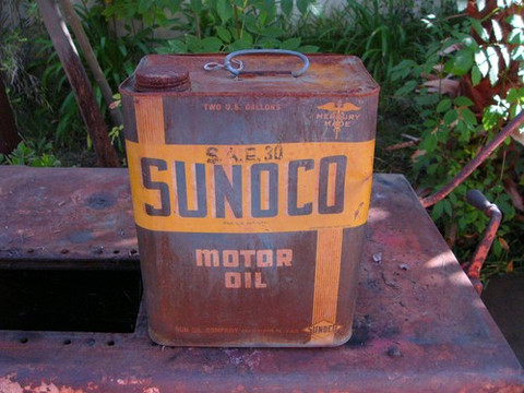 Sunoco large oil can 1950's petroliana