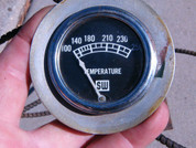 Vintage old classic rat rod Stewart Warner temperature gauge