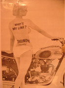 Triumph 650 poster with naked girl