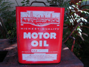 vintage antique motor oil 2 gallon can