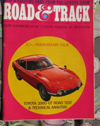 1967 Toyota 2000GT, road and Track magazine