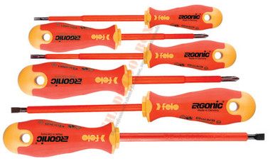 FELO 53169 Ergonic Insulated 6 pc set Slotted & Phillips