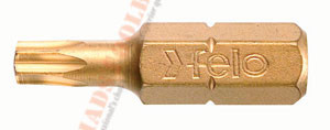 FELO 30916 1/4" Slotted TiN Bit x 1" on 1/4" stock