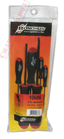 10686 Bondhus Set 6 Balldriver Screwdrivers 1.5-5mm