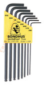 10932 Bondhus Set 8 Balldriver L-wrenches .050-5/32