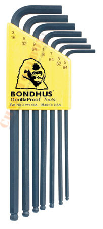 10945 Bondhus Set 7 Balldriver L-wrenches 5/64-3/16