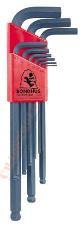 10999 Bondhus Set 9 Balldriver L-wrenches 1.5-10mm