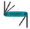 12543 Bondhus Set 5 Utility Fold-up Tools #1 Phillips, #2 Phillips, 3/16 Slotted, #1 Square, #2 Square