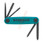 12545 Bondhus Set 5 Utility Fold-up Tools #1 Phillips, #2 Phillips, 1/8 Slotted, 3/16 Slotted, Awl