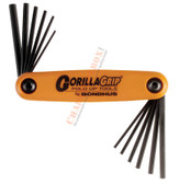 12550 Bondhus Set 12 Hex Fold-up Tools 5/64-5/32 & 1.5-5mm