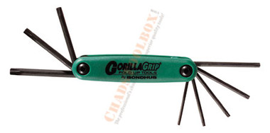 12634 Bondhus Set 8 Star Tip Fold-up Tools T9 - T40