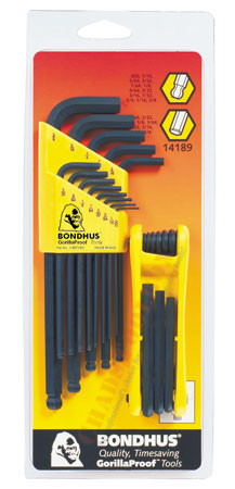 14189 Bondhus Bonus Pack - Balldriver L-wrench Set .050-3/8 (10937) & GorillaGrip Fold-up Set 5/64-1/4 (12589)