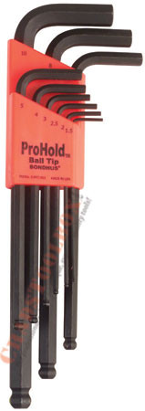 74999 Bondhus Set 9 ProHold Balldriver L-wrenches 1.5-10mm