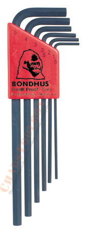 12146 Bondhus Set 6 Hex L-wrenches 1.5-5mm - Long