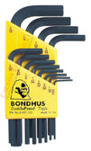 12236 Bondhus Set 12 Hex L-wrenches .050-5/16 - Short