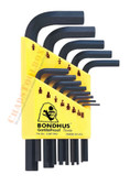12237 Bondhus Set 13 Hex L-wrenches .050-3/8 - Short
