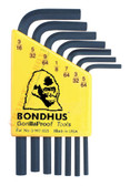 12245 Bondhus Set 7 Hex L-wrenches 5/64-3/16 - Short