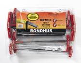 13189 Bondhus Set 8 Balldriver & Hex T-handles 2-10mm with Stand
