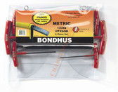 13348 Bondhus Set 6 Graduated Length Hex T-handles 2-6mm