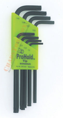71834 Bondhus Set 8 ProHold Star L-wrenches T9-T40