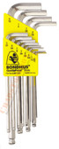 16936 Bondhus Set 12 BriteGuard Plated Balldriver L-wrenches .050-5/16