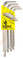 16936 Bondhus Set 12 BriteGuard Plated Balldriver L-wrenches .050-5/16