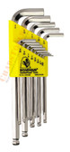16937 Bondhus Set 13 BriteGuard Plated Balldriver L-wrenches .050-3/8