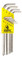 16938 Bondhus Set 10 BriteGuard Plated Balldriver L-wrenches 1/16-1/4