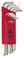 17095 Bondhus Set 15 BriteGuard Plated Balldriver L-wrenches 1.27-10mm