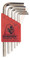 16246 Bondhus Set 6 BriteGuard Plated Hex L-wrenches 1.5-5mm - Short