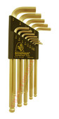 37937 Bondhus Set 13 GoldGuard Plated Balldriver L-wrenches .050-3/8