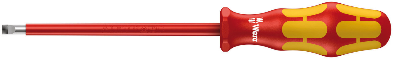 Wera Kraftform 160i VDE Insulated Screwdriver Slotted Tip 5.5 x 125mm