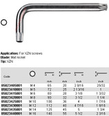 05023405001 WERA 960 XZN KEY SIZE M4