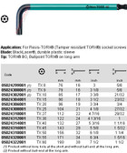 05024322001 WERA 967SPKL BO BALLEND TORX L-KEY TX60 X 190MM