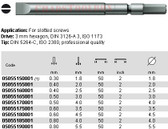 05055155001 WERA 800/00Z SLOT BIT 0.4 X 2.0 X 50MM, 3MM DRIVE