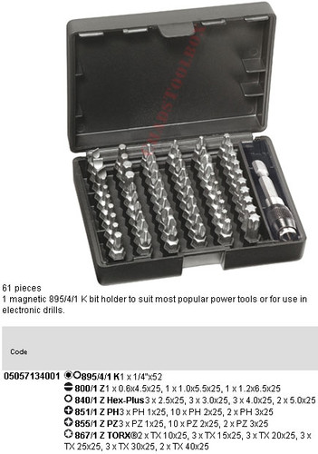 05057134001 WERA 8200/895-60 Z BIT-SAFE (SL/HX/PH/PZ/TX)