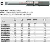 05058340001 WERA 800/3Z SLOT BIT 1.2 X 8.0 X 50MM, 5.5MM DRIVE