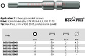 05058625001 WERA 840/3Z HEX PLUS BIT 8 X 50MM, 5.5MM DRIVE