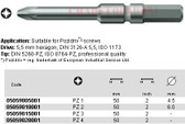 05059020001 WERA 855/3Z POZI BIT PZ4 X 50MM, 5.5MM DRIVE