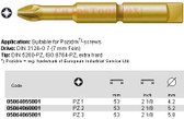 05064060001 WERA 855/8TH POZI BIT PZ2 X 53MM, 7MM DRIVE