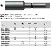 05064215001 WERA 869/8M MAG NUTSETTER 6 X 51MM, 7MM DRIVE
