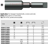 05064272001 WERA 869/8 NUTSETTER 5.5 X 51MM, 7MM DRIVE