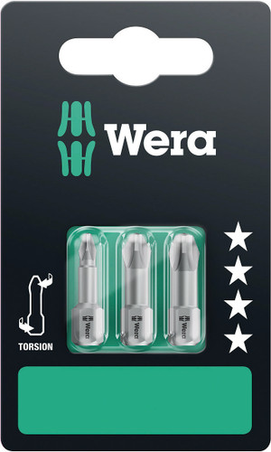 WERA 05073326001 851/1 TZ PH 1 - 3 SET SB BITS ASSORTMENT