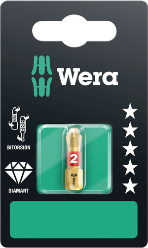 WERA 05073333001 851/1 BDC PH 2 X 25 MM SB BITS ASSORTMENT