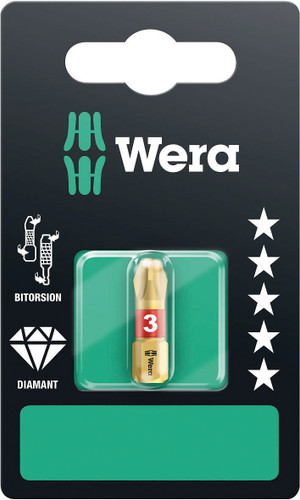 WERA 05073334001 851/1 BDC PH 3 X 25 MM SB BITS ASSORTMENT
