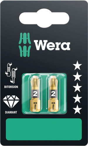 WERA 05073339001 855/1 BDC PZ 2 SET SB BITS ASSORTMENT